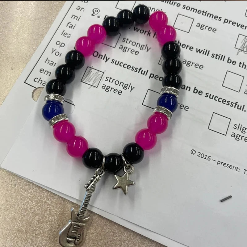 2tlg./Set Mode Paar Perlen Armband TV Girl Partnerarmbänder Who Really Cares Album Inspirierte Armbänder Freunde Schmuck Geschenk
