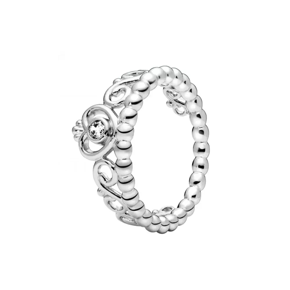 925er Silber Ring Heißer Verkauf Muttertag Mama Größe 6 7 8 9 Rot Blauer Stein Schmuck Charm Passender DIY Geburtstagsgeschenk