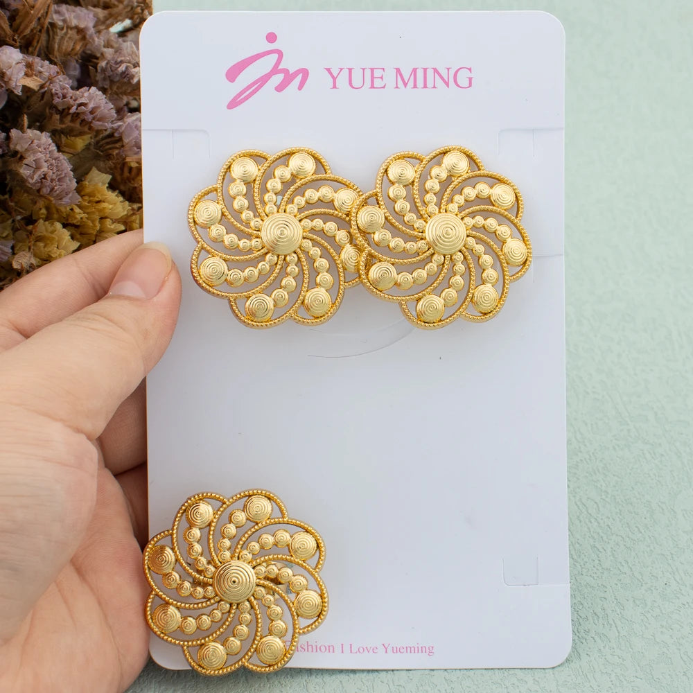 Große Statement-Ohrringe aus Gold, Ring-Schmuck für Damen, Punk Vintage Gold Silber Farbe Geometrisch Metall Hängende Ohrringe