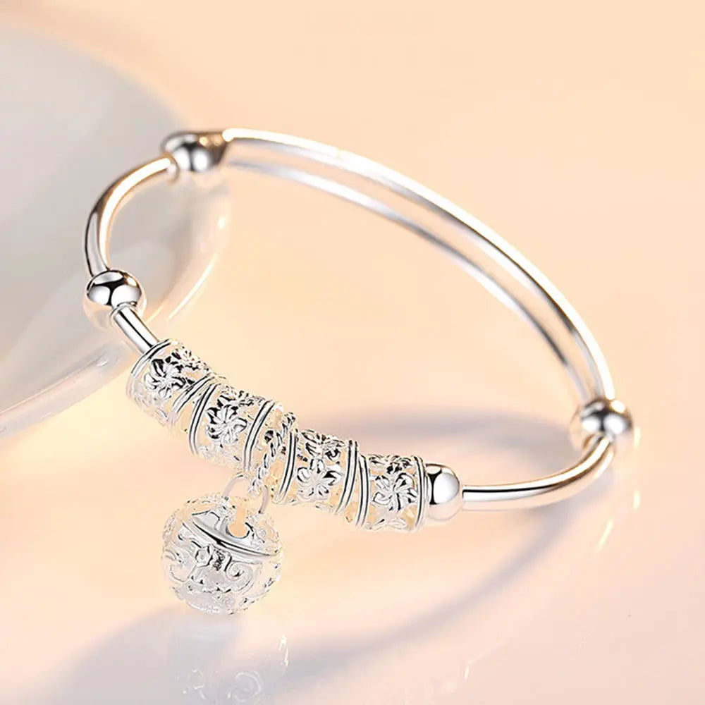 Großhandel Feine 925 Sterlingsilber Armreifen Armband Charms Herz Offen für Frauen Damen Schmuck Anpassung Manschette Hochzeitsgeschenk