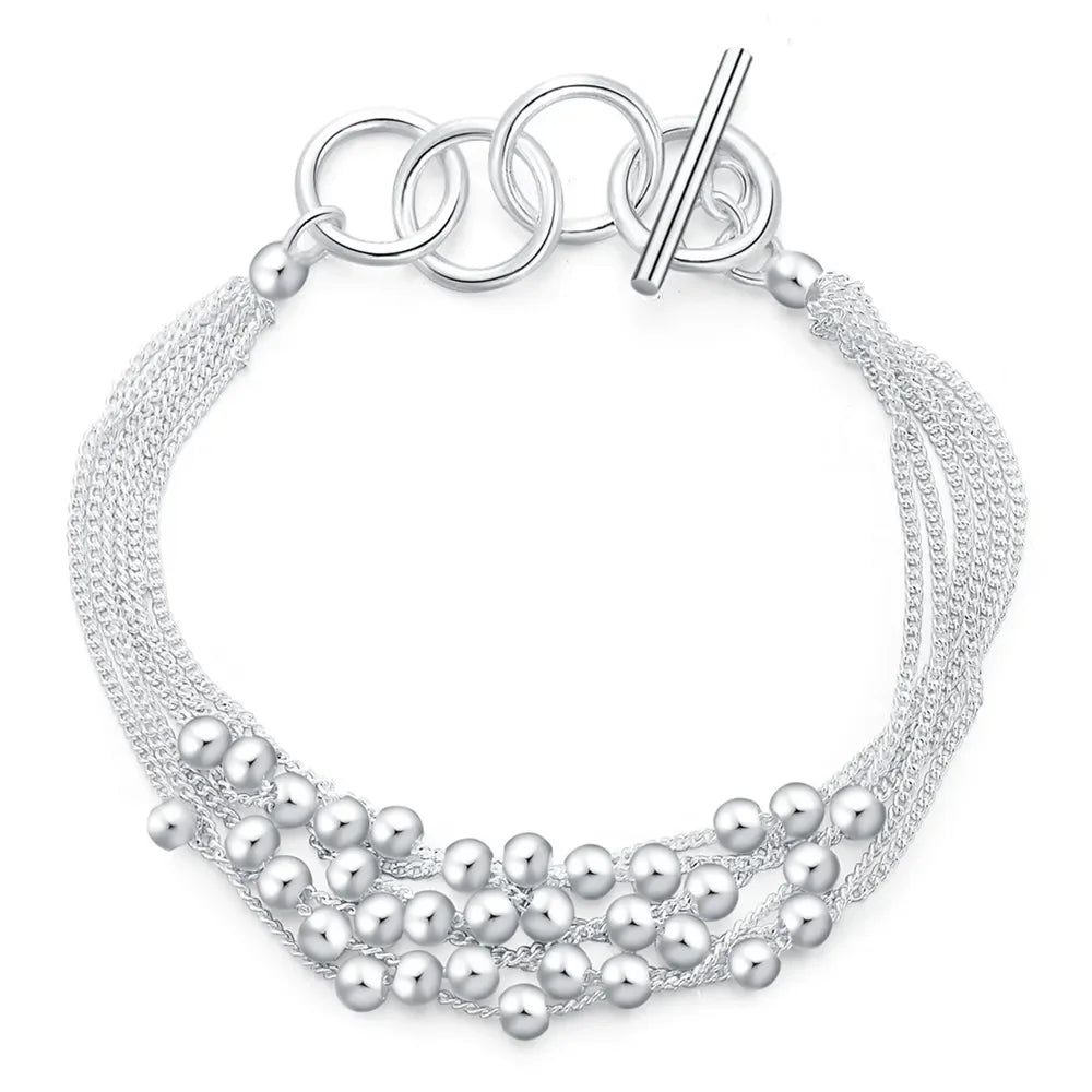 20,32 cm 18K Goldarmband 5MM seitliches Kettenarmband für Frauen Männer Mode Hochzeit Verlobung 925 Sterlingsilber Schmuck Geschenke