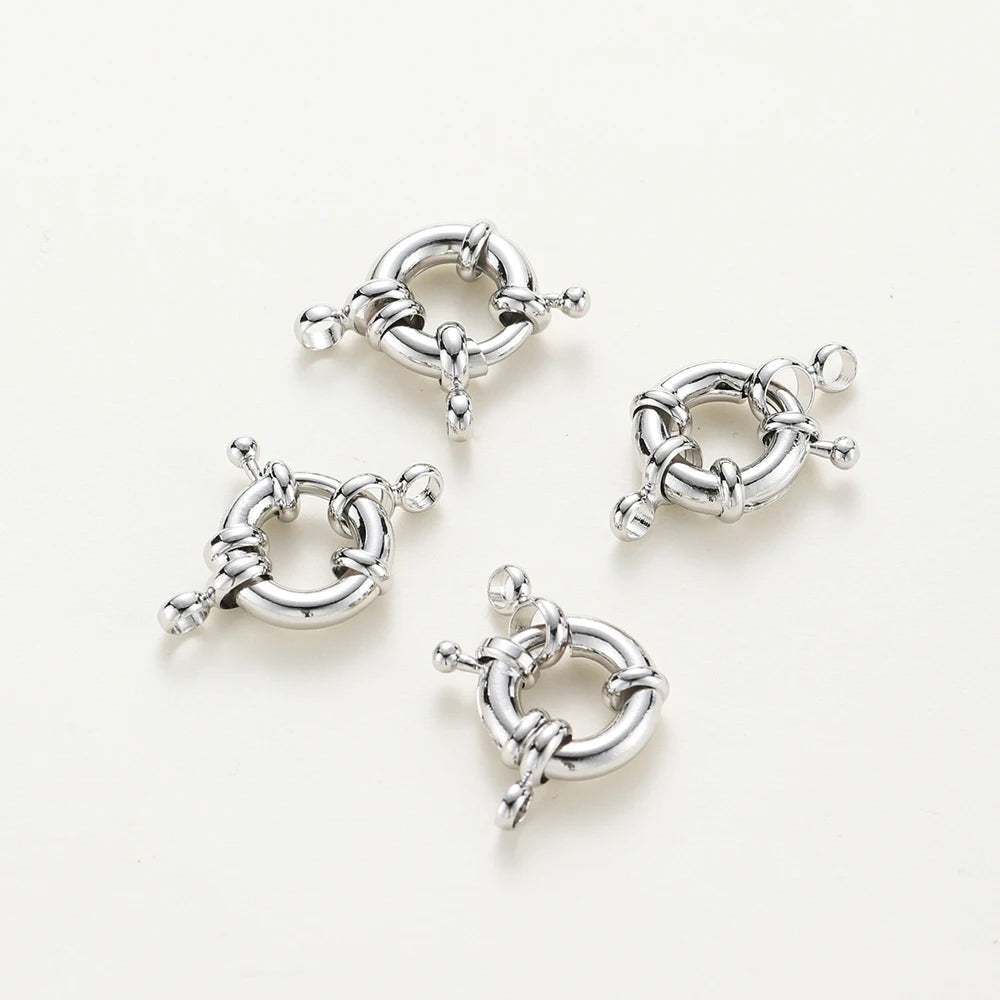 1-4 Stücke 14K 18K Echt Vergoldet Segler Verschlüsse Armband Charms Endstück Verbinder Federverschluss Für DIY Schmuckherstellung Halskettenzubehör