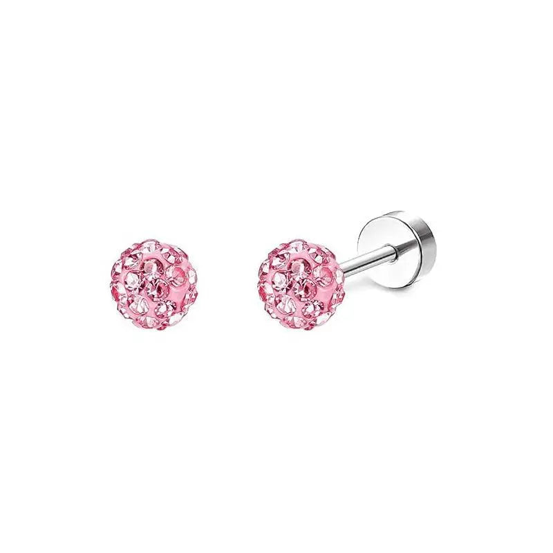 2er-Set Edelstahl Herz-Mond-Ohrstecker Schraubkugel-Ohrstecker für Frauen Mode Ohr Tragus Knorpel Piercing