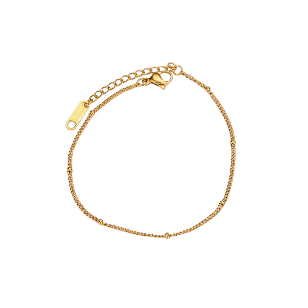 Edelstahl Herzarmbänder für Damen Goldfarben Geometrisches Herzarmband Mode Hochzeit Wasserdichter Schmuck Geschenk