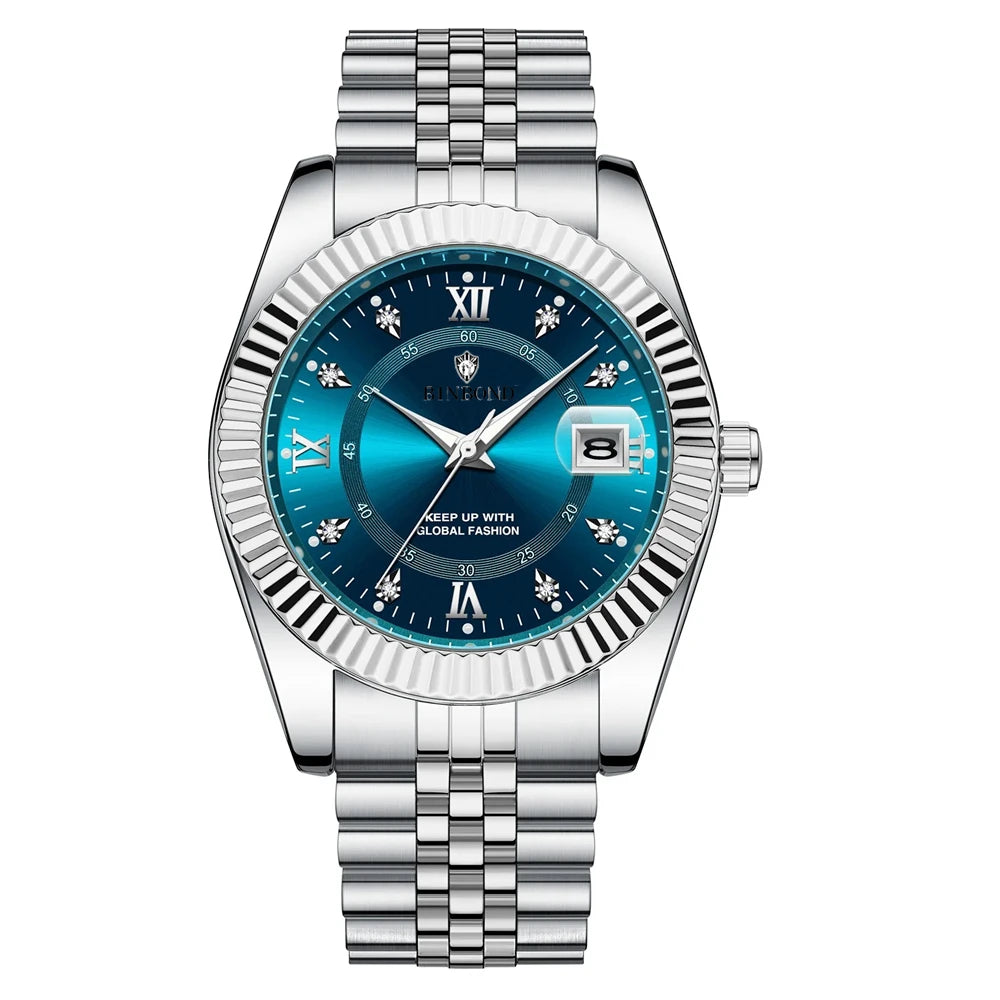 Relojes de Pulsera de Cuarzo de Moda Marca de Lujo Reloj de Diamantes de Alta Calidad Para Hombre Regalos Relojes Automáticos Digitales Para Hombres Reloj de Oro para Hombres