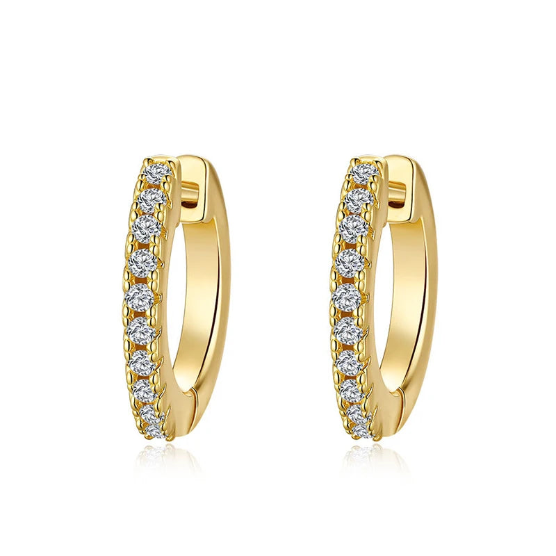 NeeTim Vollständig Moissanite Ohrringe D Farbe Moissanite Labor Diamant 925 Sterling Silber Creolen Ohrringe Funkelnder Hochzeit Feiner Schmuck