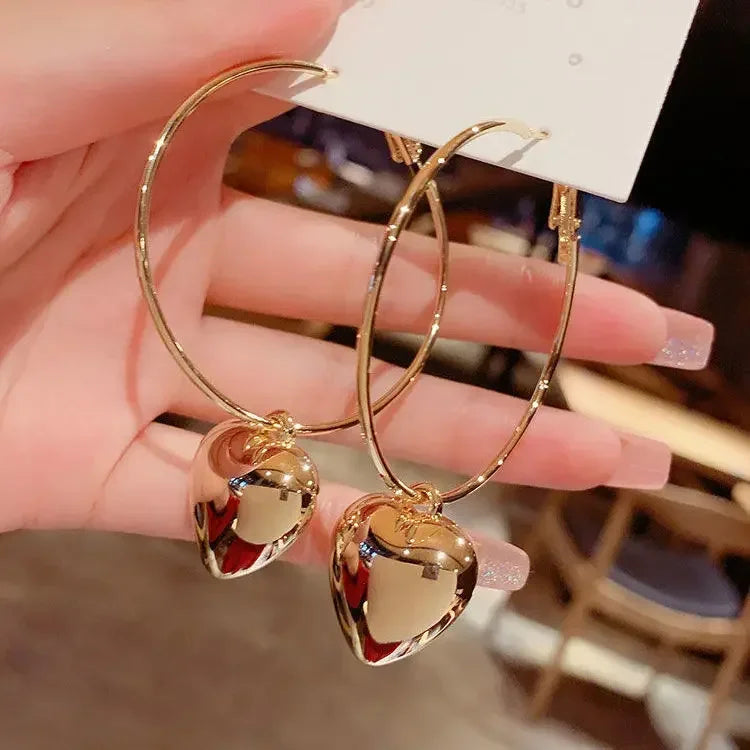 New Simple Metal Style Glossy Geometric Earrings For Women Fashionable Personalized Daily Accessory Party Jewelry Birthday Gifts