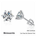 NeeTim 1ct 2ct Moissanit Schraubohrringe für Damen 925 Sterling Silber mit vergoldetem Diamant Hochzeitsparty Mädchen Ohrstecker