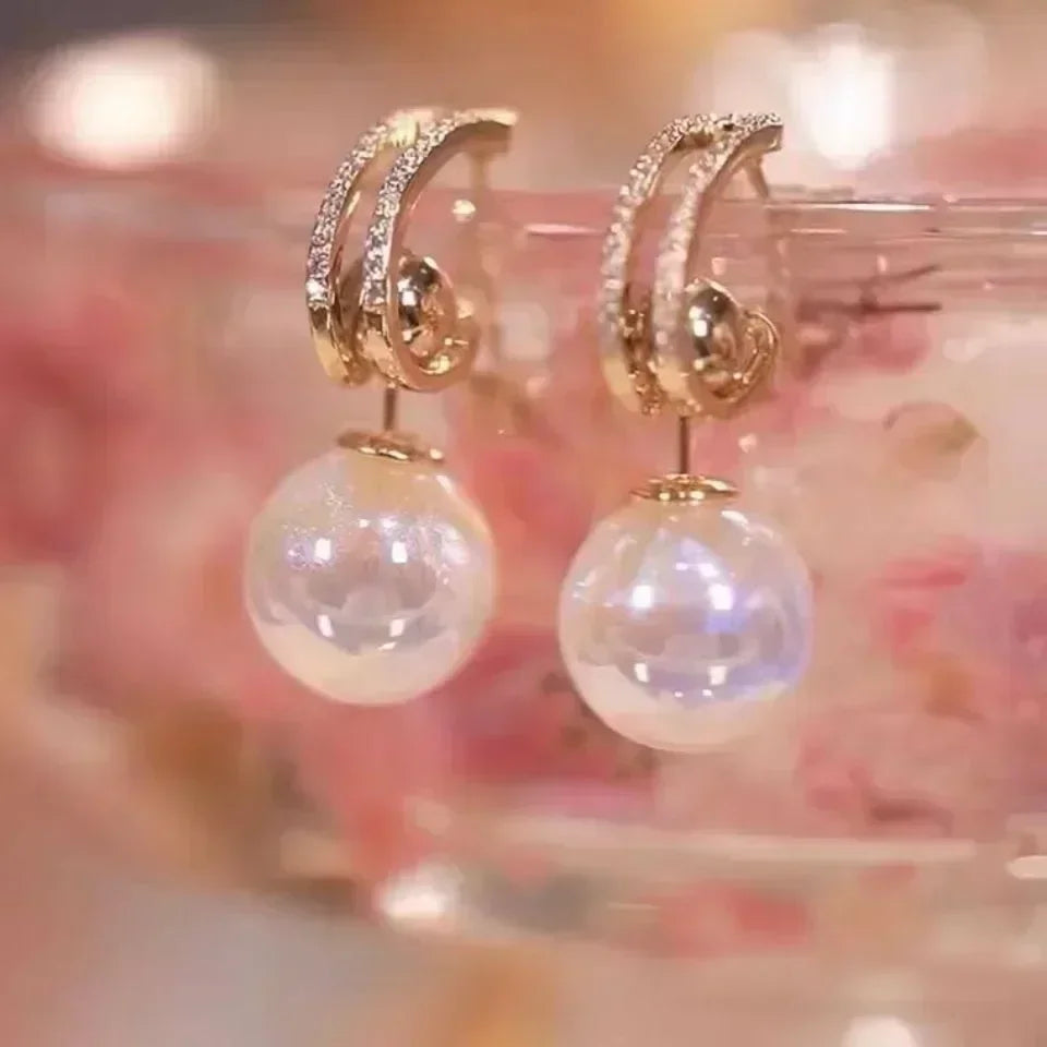 Französische High-End-Ohrringe aus braunem Kristall für Damen, modisch, luxuriös, personalisiert, Alltagsaccessoires, Abschlussballschmuck, Jubiläumsgeschenke