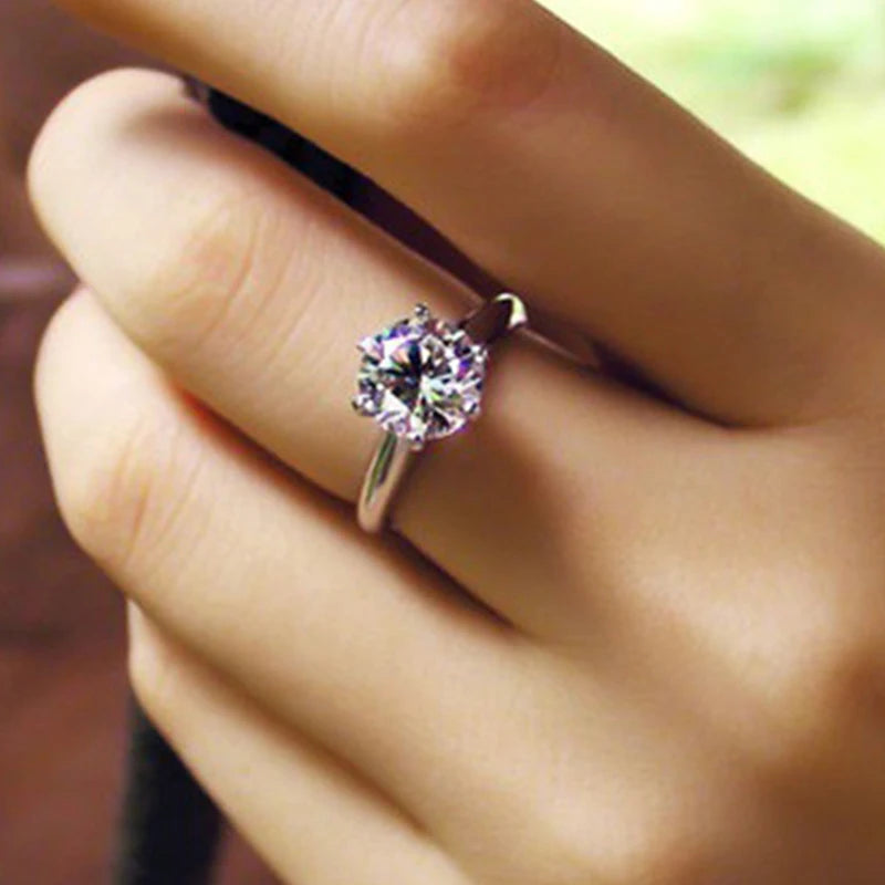 925 Sterlingsilber Echter Moissanit-Ring Anmut Bankett Glänzender Schmuck Verlobungsgeschenk