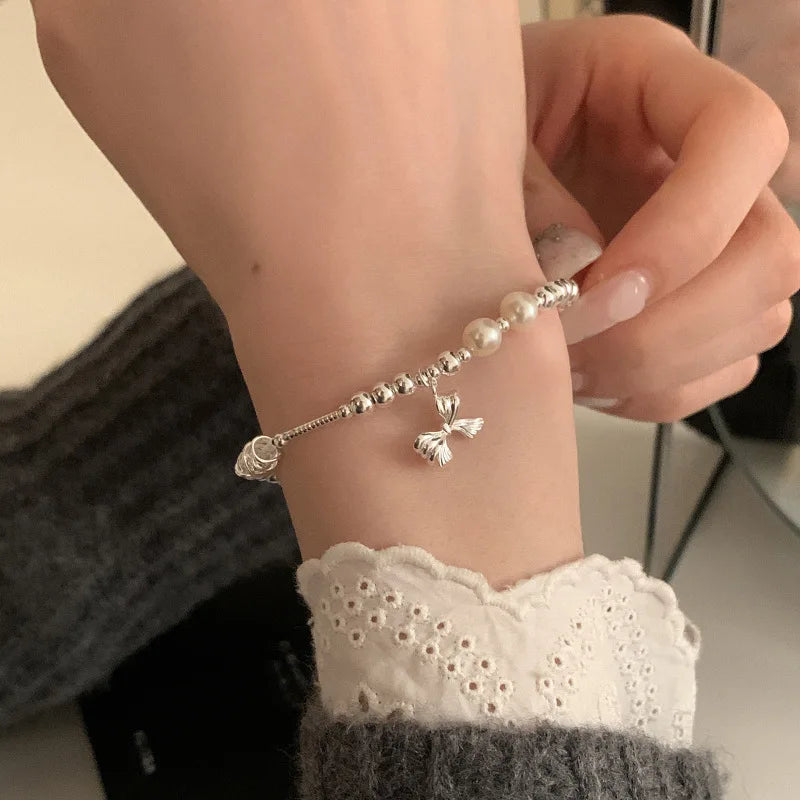 925er Sterlingsilber Sternperlen Armband für Frauen Fragmentiertes Silber Süß Romantisch Vielseitig Trend Schmuck Geschenke Dropshipping