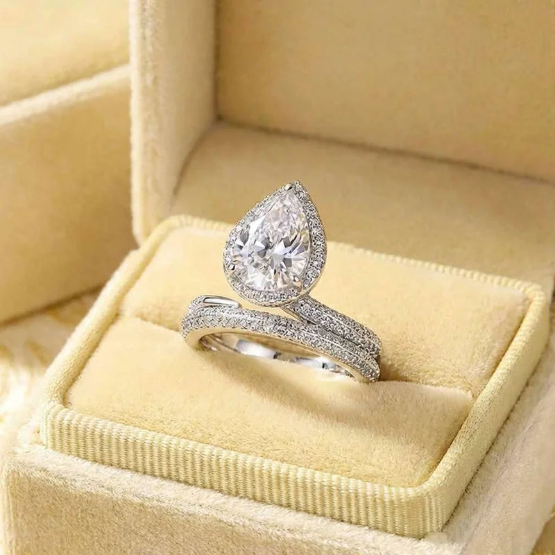 Anillo para mujer de plata de ley 925 con diseño de corona, accesorios de moda para compromiso y aniversario, joyería elegante con circonita brillante incrustada