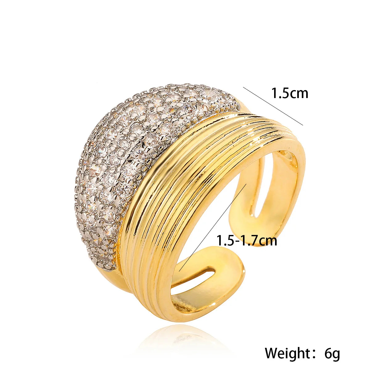 NEWBUY Marke Luxus AAA Zirkonia Pflasterfassung Kupfer Schmuck Gold/Silber Mix Farbe Eheringe Für Frauen Geschenk