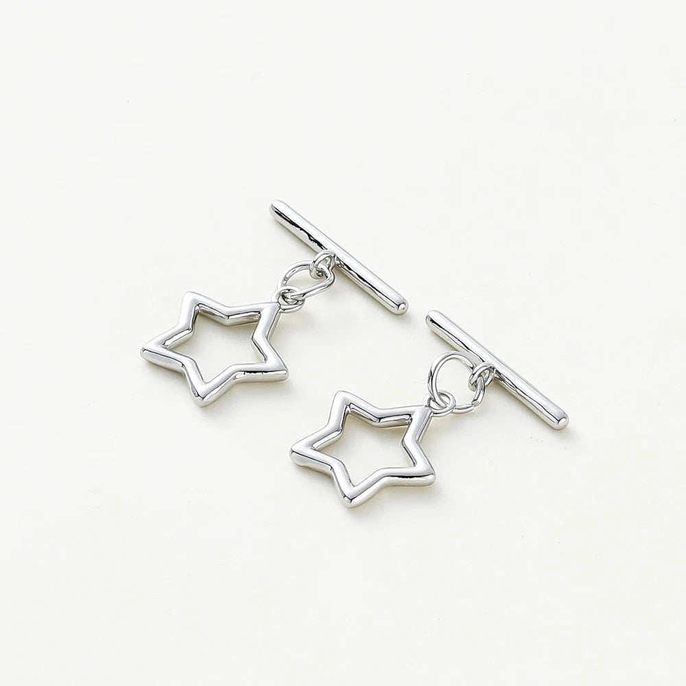 4 Sets 14K/18K Vergoldetes Messing O-Knebelverschluss-Verbinder für DIY Armband Halskette Schmuckherstellung Zubehör