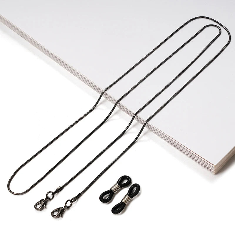 Fashion Reading Glasses Chain for Women Metal Sunglasses Cords Gold Black Silver Color  Lanyard Metal Rope Eyewear Accessories