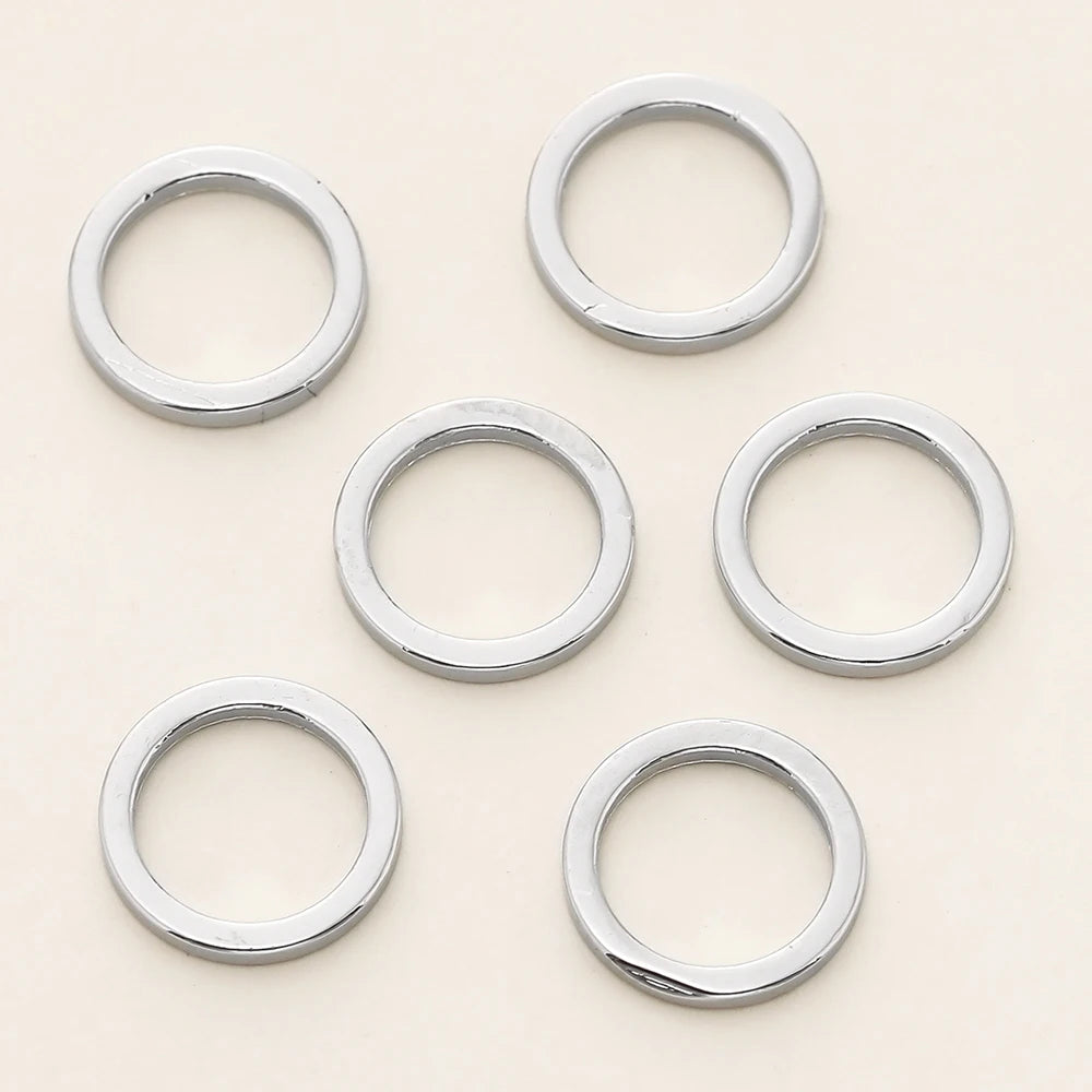 10/20 Stk./Packung 14K/18K Vergoldet Messing Geschlossene Biegeringe Spaltringe Verbinder für Schmuck Halskette Bastelzubehör
