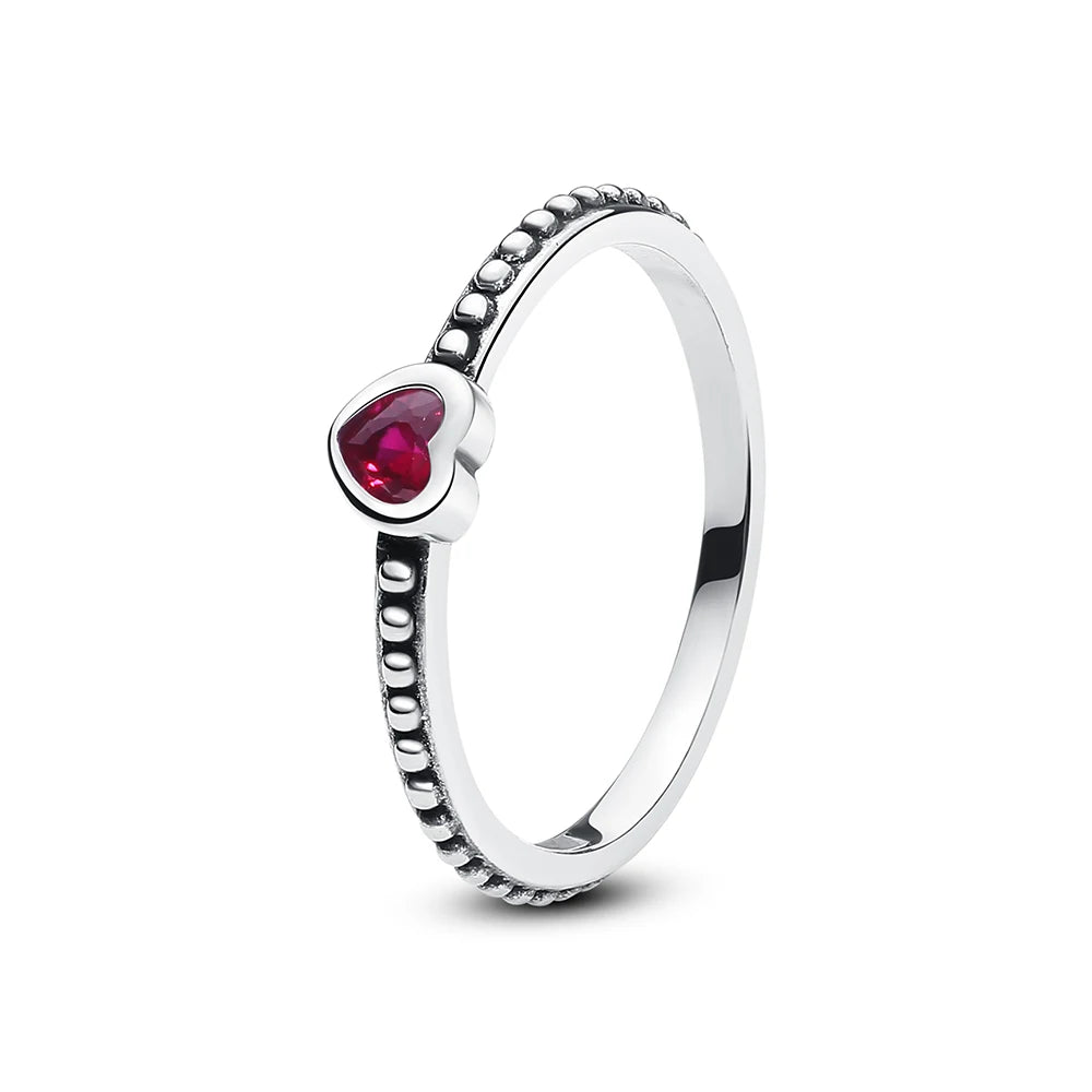 925 Sterling Silver Rings For Women Original Crown Love Heart Wishbone Engagement Wedding Rose Gold Crystal Ring Luxury Jewelry