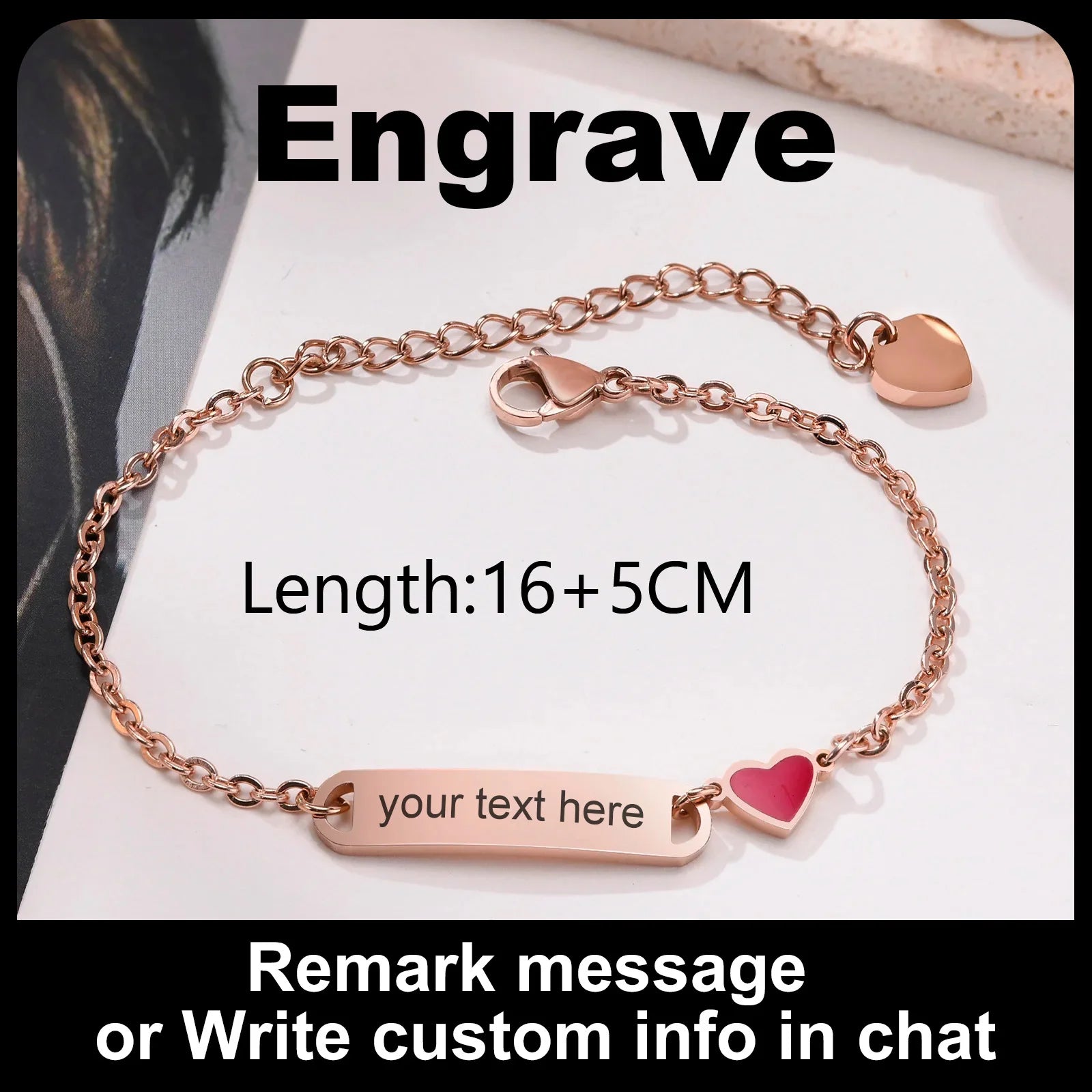 Personalisiertes Herz-Armband für kleine Mädchen/Jungen, gravierbares ID-Namensarmband, personalisiertes Edelstahlketten-Geburtstagsgeschenk