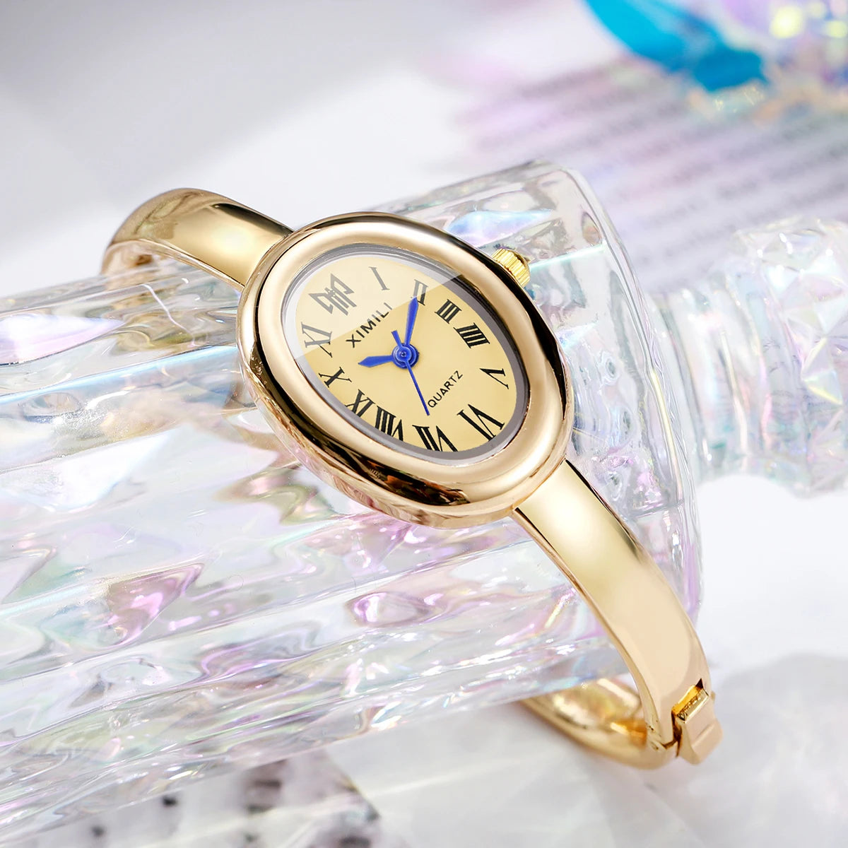 Elegante ovale Zifferblatt Damen Armbanduhr Mode Armband Quarzuhr Reloj Mujer Mädchen Uhr Geschenk
