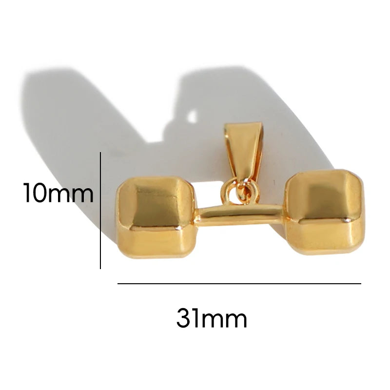 Chapado en Oro de 18k Acero Inoxidable 316l Vintage Pirámide Faraón Pistola Barra Colgante Dije - Joyería Unisex de Moda