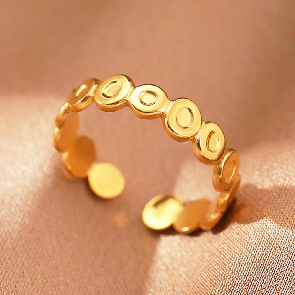 Edelstahlringe Schlichter Geometrischer Modeschmuck Vintage Fein Verstellbare Offene Ringe Für Frauen Schmuck Hochzeiten Geschenke Neu Trendy
