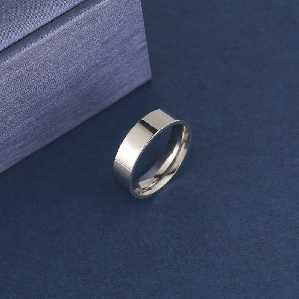 Mode Charme Schmuck Ring für Herren Damen Edelstahl Schwarze Ringe Hochzeit Verlobung Hochwertiges Matt Herren Accessoire