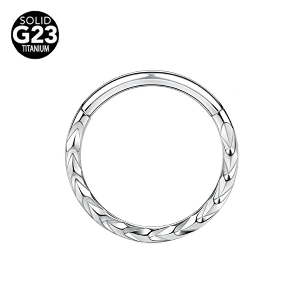 G23 Titanio Abeja Septum Aro Nariz Piercing Joyería Corporal 16G Segmento Lunar Serpiente Clicker Hélice Oreja Cartílago Corazón Daith Aro