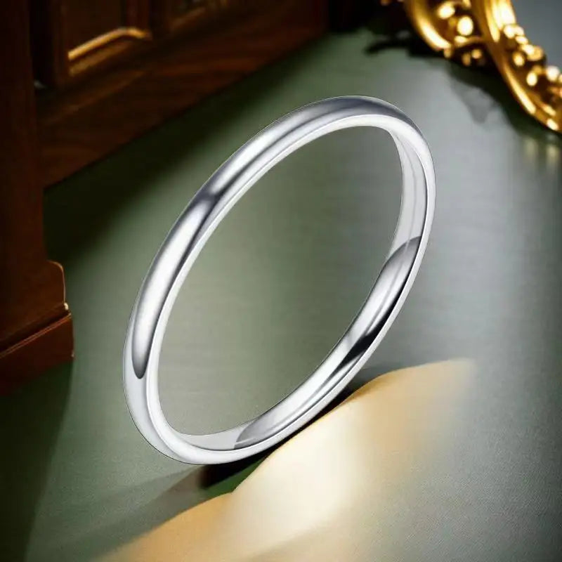 Edelstahlringe Goldfarben/Silberfarben Antiallergen Glatt Schlicht Hochzeitsringe Paare Bijouterie