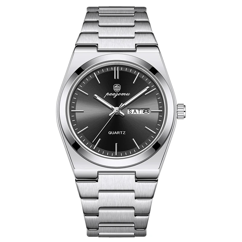 PAAZOMU Reloj de cuarzo ultrafino para hombres y mujeres, estilo minimalista, impermeable, luminoso, correa cómoda, regalo para la oficina diaria