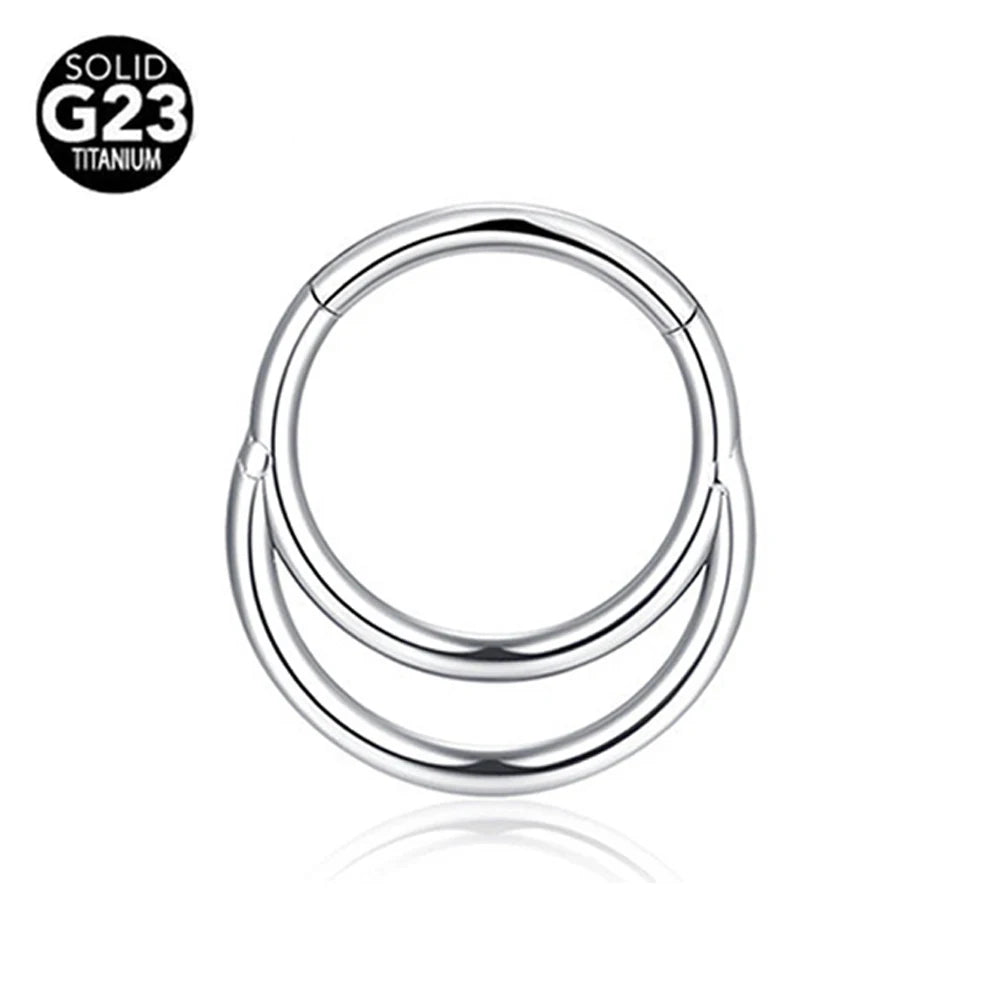 G23 Titanio Abeja Septum Aro Nariz Piercing Joyería Corporal 16G Segmento Lunar Serpiente Clicker Hélice Oreja Cartílago Corazón Daith Aro