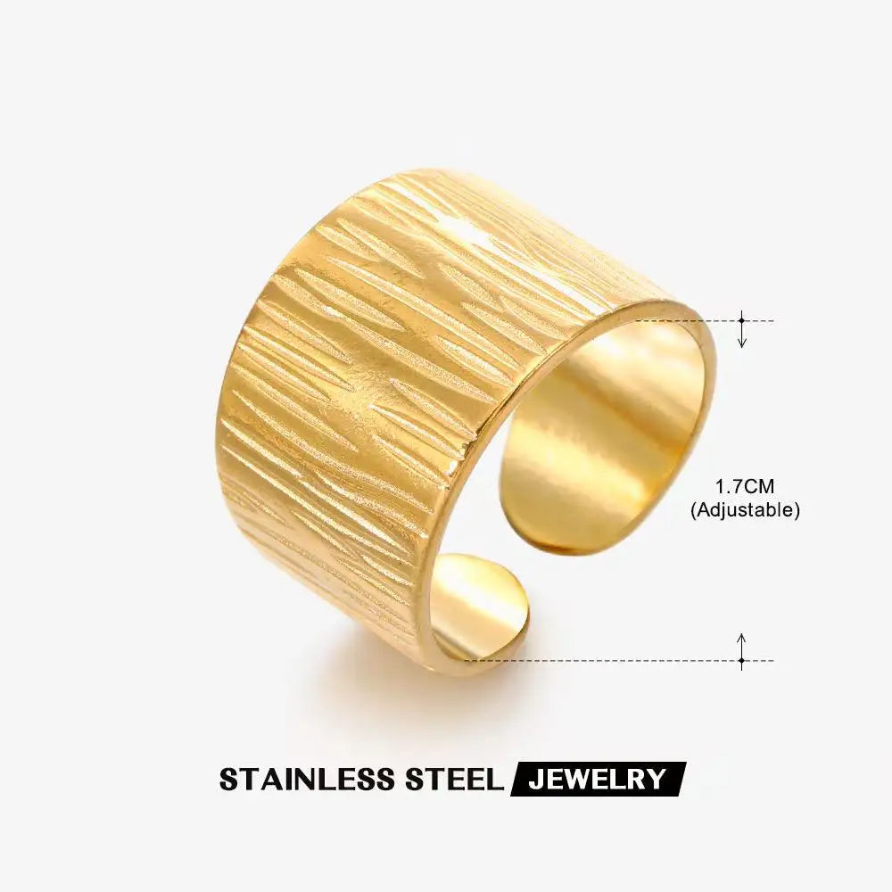 Wasserdichter, hohler Edelstahl-Fingerring der Spitzenklasse, trendig für Frauen, personalisierter Schmuck Großhandel