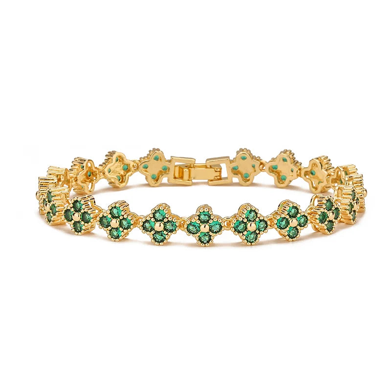 HECHENG,18 Karat vergoldeter Schmuck, Partygeschenk, Retro, Weißer Zirkonia, Modeschmuck, Bijou