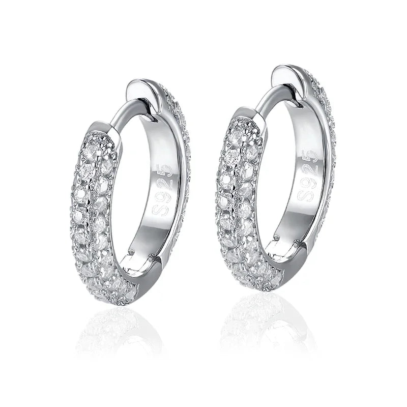 NeeTim Ohrringe mit vollem Moissanit-Diamant, 925er Sterlingsilber mit Vergoldung, Hochzeit, Verlobung, Party, edler Schmuck für Frauen