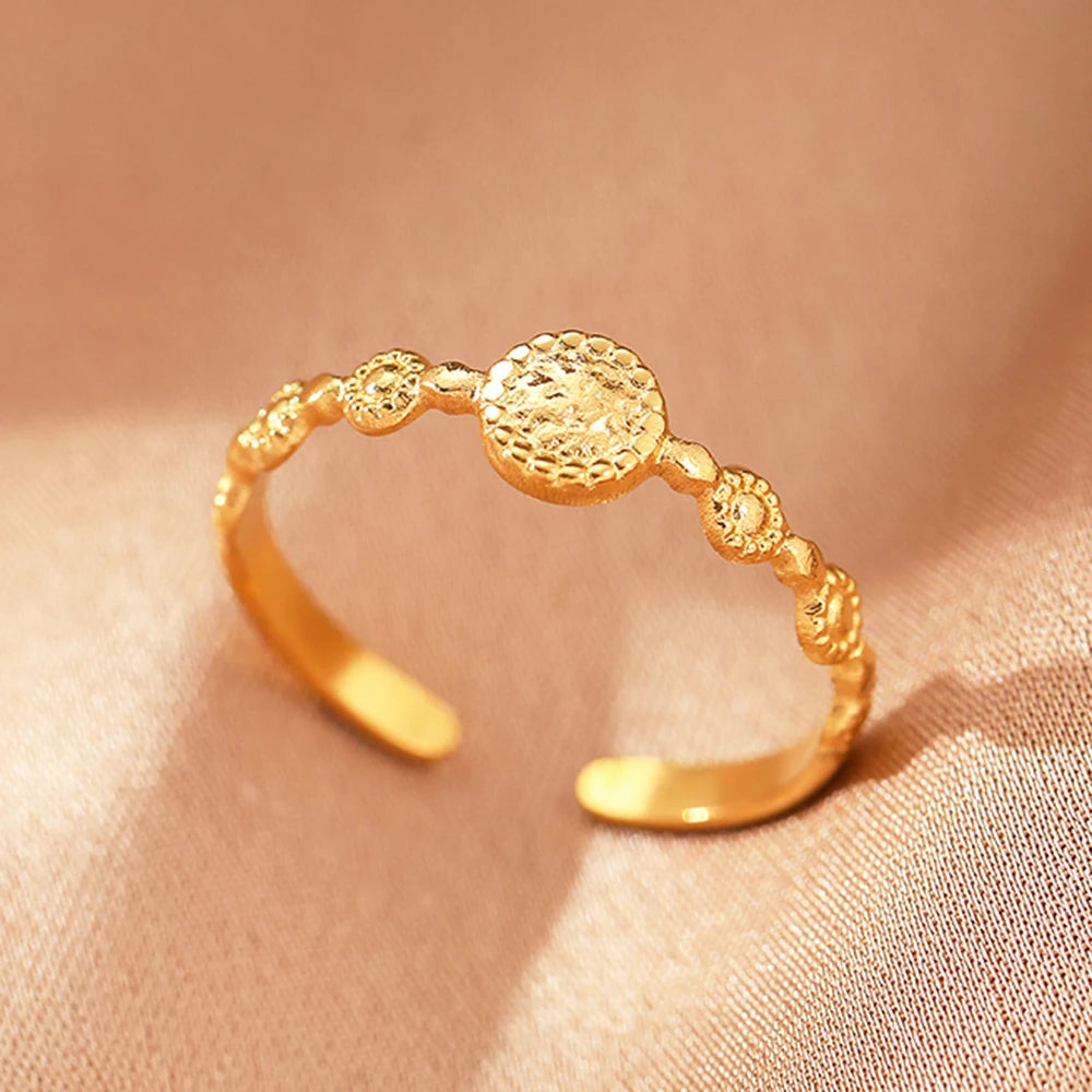 Edelstahlringe Schlichter Geometrischer Modeschmuck Vintage Fein Verstellbare Offene Ringe Für Frauen Schmuck Hochzeiten Geschenke Neu Trendy