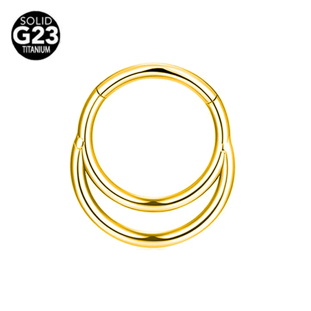 G23 Titanio Abeja Septum Aro Nariz Piercing Joyería Corporal 16G Segmento Lunar Serpiente Clicker Hélice Oreja Cartílago Corazón Daith Aro