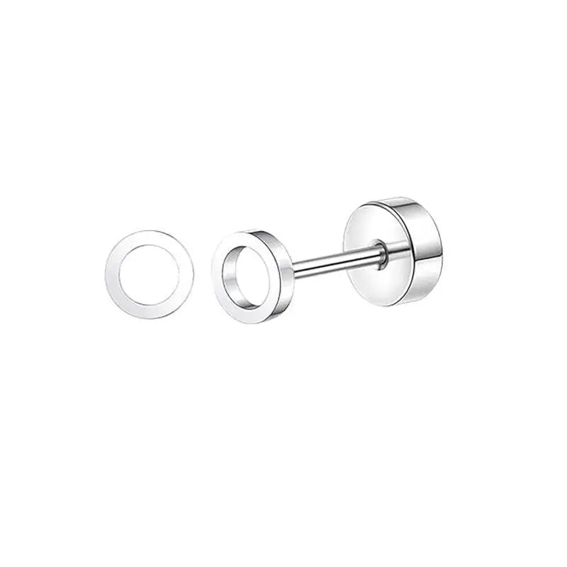 2er-Set Edelstahl Herz-Mond-Ohrstecker Schraubkugel-Ohrstecker für Frauen Mode Ohr Tragus Knorpel Piercing