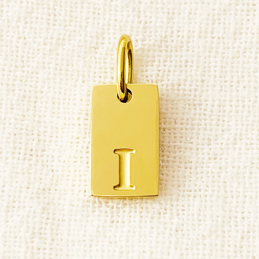 10 STÜCK Alphabet Charm Anhänger für Halsketten Edelstahl Schmuck DIY Gravur Buchstaben Zubehör Damen Modeschmuck