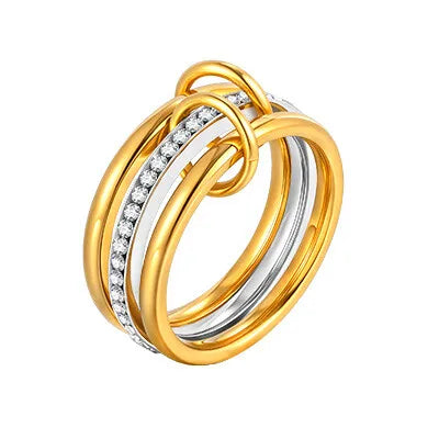 Einfacher Chevron V-Form Ring oder Party 316L Edelstahl Modeschmuck Ringe für Damen