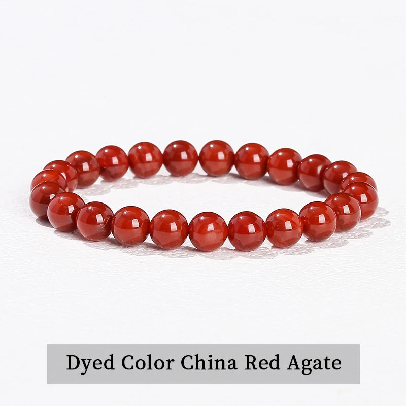 JD Natursteinperlen Armband Amethyst Tigerauge Kristall Quarz Achat Edelstein Perlen Armreifen Damen Herren Reiki Heilung Schmuck Geschenk