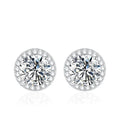 NeeTim 0.5-2CT Moissanit-Ohrstecker für Damen, funkelnder Labordiamant, Sterlingsilber S925, Hochzeitsparty-Schmuck, zertifiziert