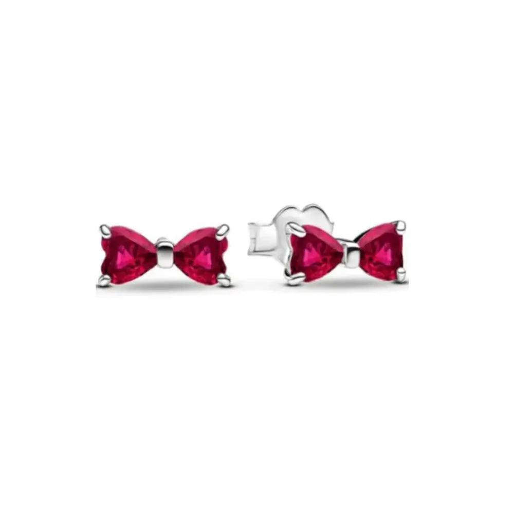 Neue S925 Silber Herz-Stein-Ohrstecker geeignet für Valentinstag, Muttertag, Jubiläumsgeschenk DIY Charm-Schmuck