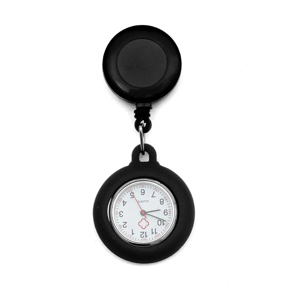 1PC New Retractable Nurse Watch Clip-on Fob Watch Doctor Medical Hanging Brooch Pin Quartz Clock Doctor Nurse Gifts