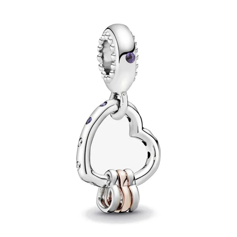 Europäisches Neues 925 Sterling Silber Frühling Neue Rosa Blume Ballon Katze Diy Perlen Charm Passend Europäische S925 Armband Armreifen