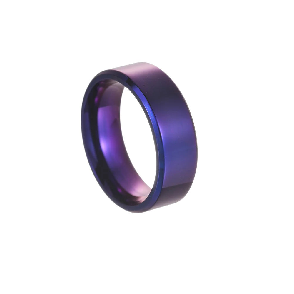 Edelstahl Schwarze Ringe für Frauen Eheringe Herren Schmuck Breite 6mm Benutzerdefinierte Gravur Name Logo