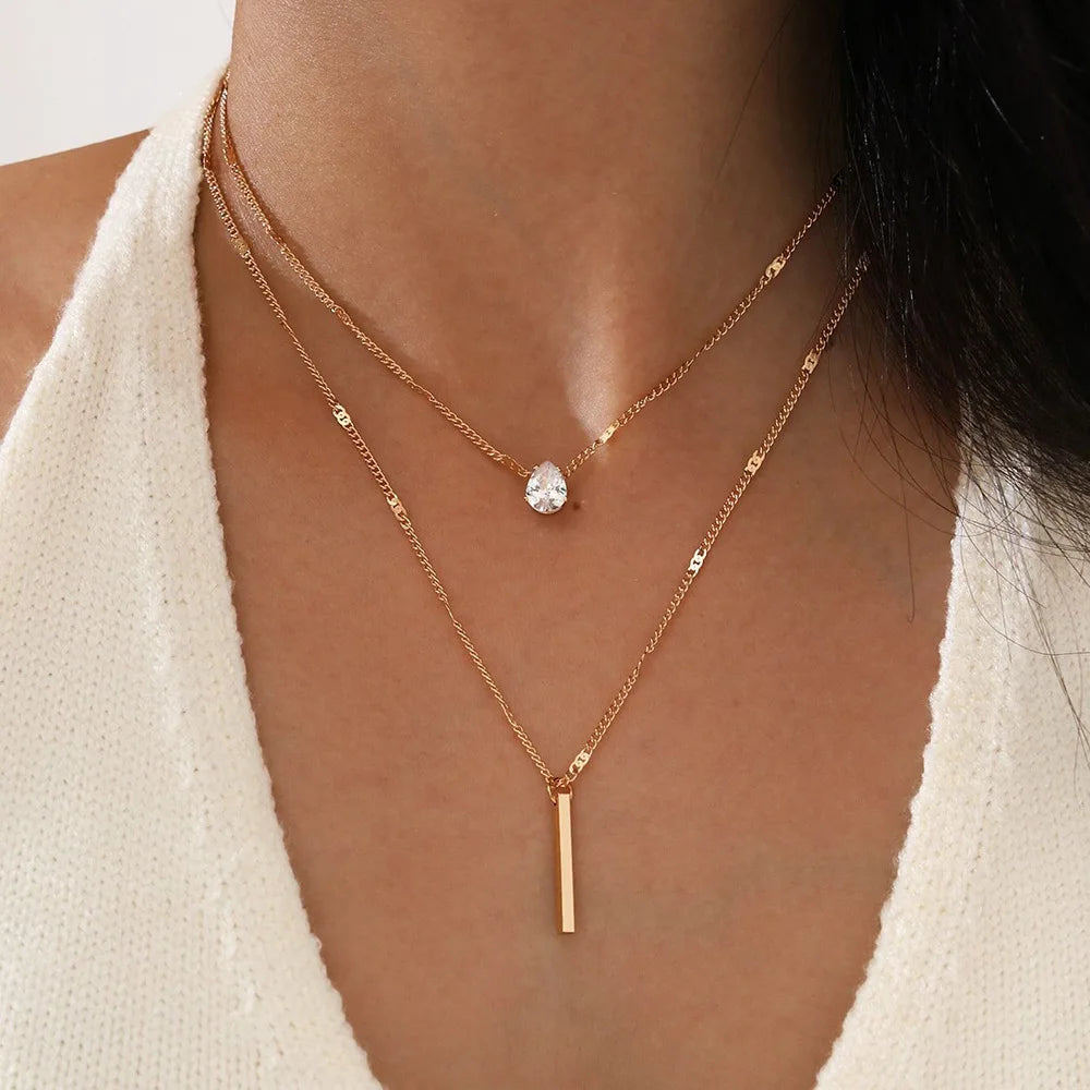 Fashion Imitation Pearls Necklace For Women Gold & Silver Color Adjustable Chain Choker Girls Simple Party Jewelry Accessories