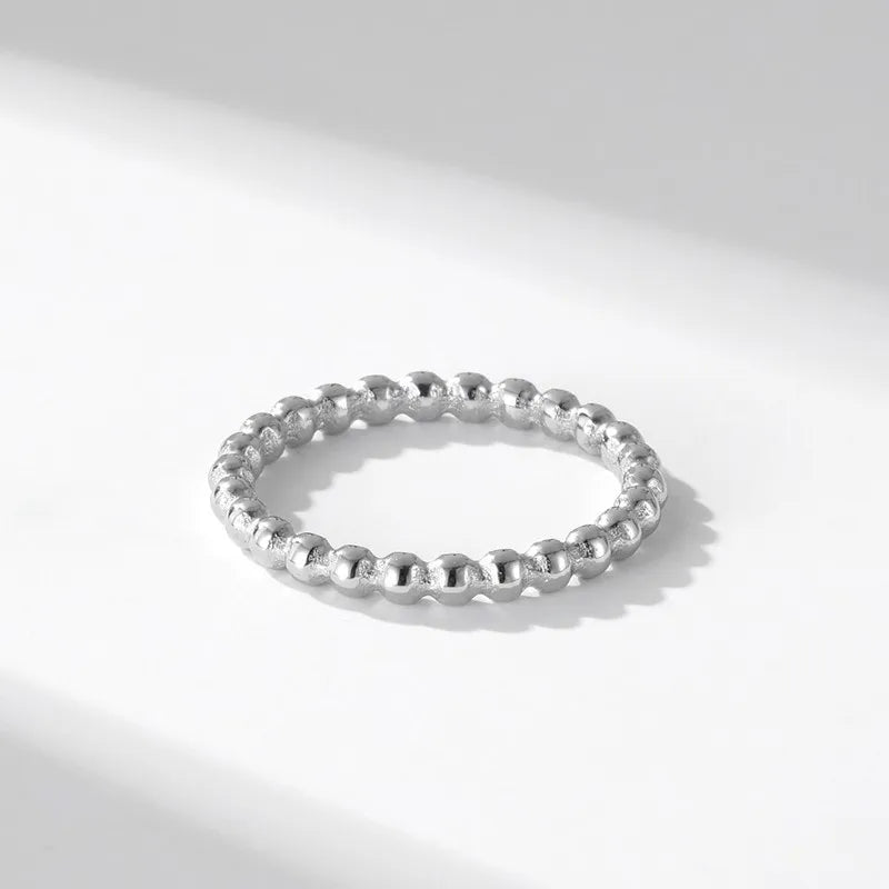 2mm Stapelbarer Ring aus Edelstahl, Eternity-Band für Damen und Mädchen, Größe 5-11