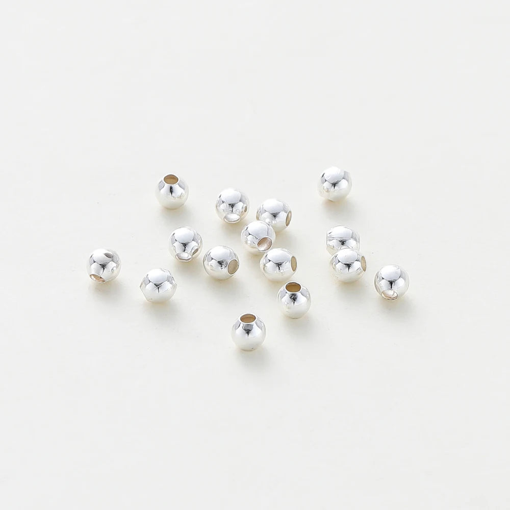30-100 unidades de cuentas espaciadoras de latón chapado en oro de 14K/18K de 2/2,5/3/4/5/6 mm para la fabricación de joyas, accesorios, abalorios al por mayor