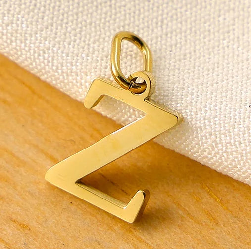 10PCS 26 Letters Stainless Steel Cut Alphabet Pendant for DIY Woman Necklace Ladies Jewelry Accessories Wholesale Dropshipping