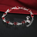Armbänder aus 925er Sterlingsilber mit Rubin, Saphir und Amethyst, Damen-Hochzeitsschmuck, Großhandel
