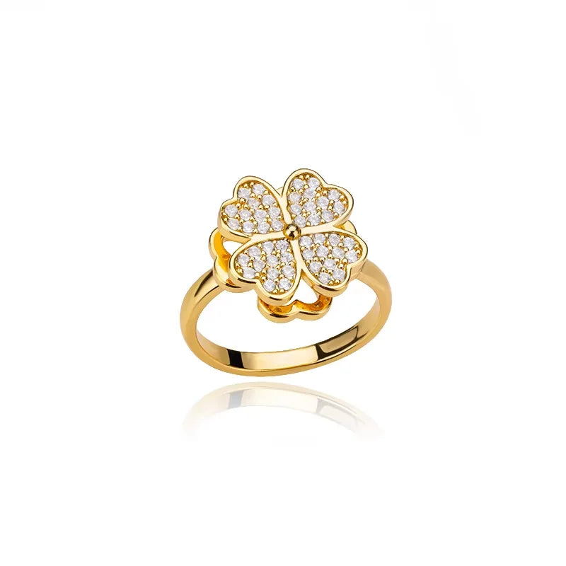 Anti-Stress Angst Fidget Ringe für Frauen Edelstahl Sonnenblume Sonne Stern Spinner Ring Weihnachtsgeschenke Dropshipping